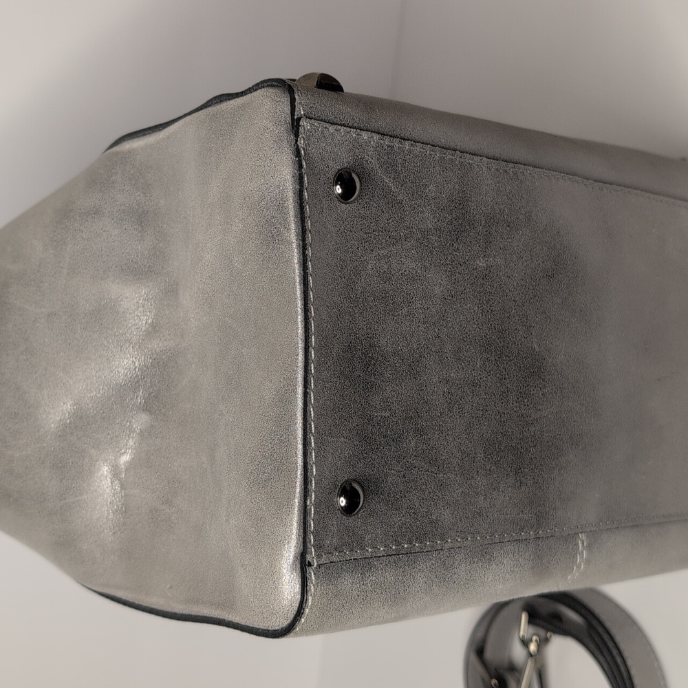 Kennel & Schmenger Silver Studded Satchel - Picture 5 of 13